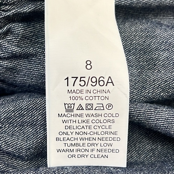 SOLD IN STORE Kate Spade Chambray Flounce Top Size 8 - Picture 9 of 13